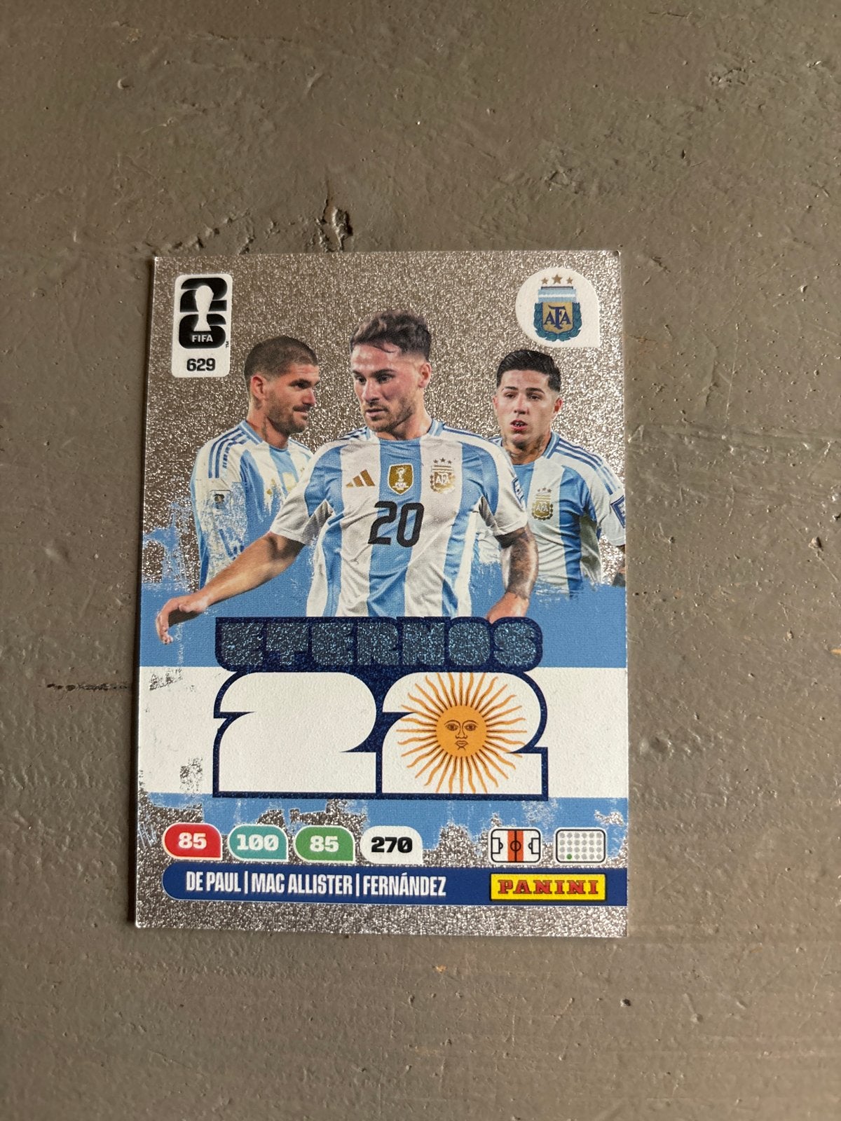 Panini FIFA World Cup 2022 Adrenalyn XL Kaart Argentinië, Ophalen of Verzenden, Zo goed als nieuw, Buitenlandse clubs, Spelerskaart