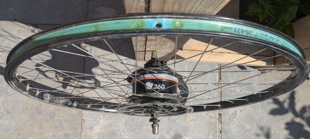 Achterwiel met Nuvinci 360 naaf en schijfrem, Fietsen en Brommers, Gebruikt, Onbekend, Aluminium, Ophalen