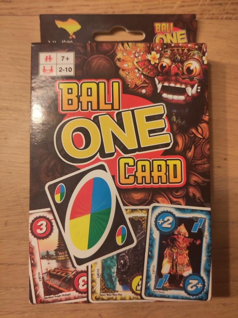 Bali One Card - Uno variant met Balinese afbeeldingen, Vijf spelers of meer, Ophalen of Verzenden, Nieuw, Onbekend