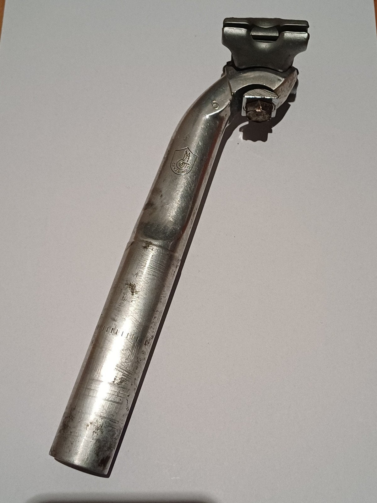 Campagnolo C Record First Gen Cobalto Zadelpen 26.8 -, Gebruikt, Campagnolo, Ophalen of Verzenden, Oldtimerfiets