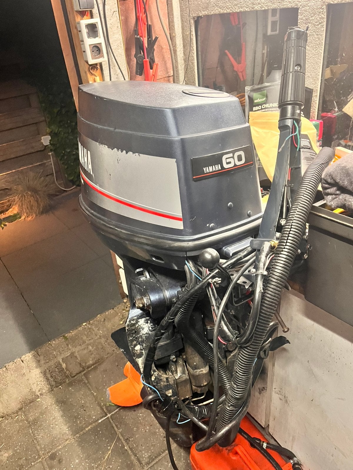 Yamaha 60pk autolube 2 takt MET POWERTRIM!!!, Ophalen, Zo goed als nieuw, Benzine, 30 pk of meer
