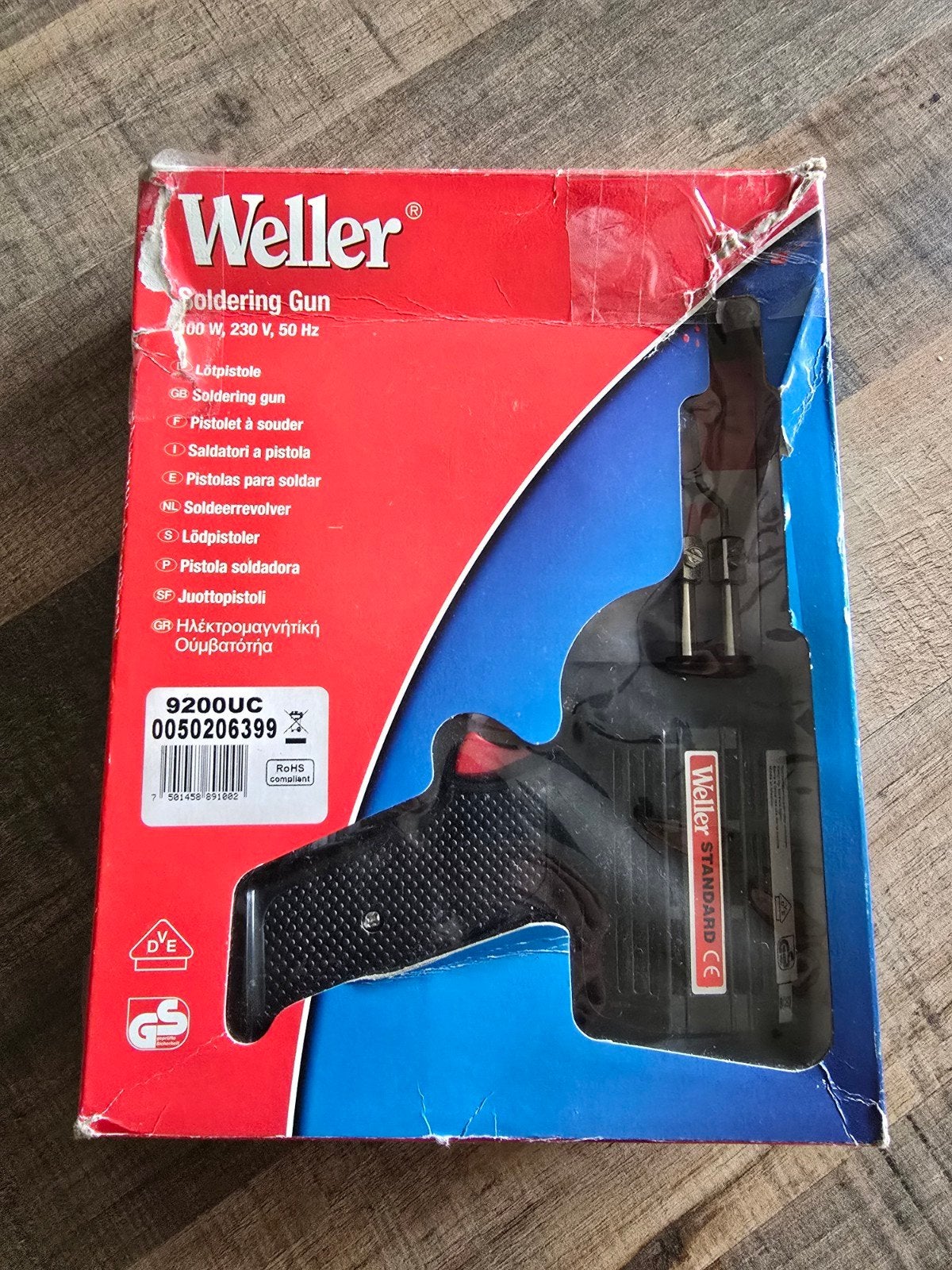 Weller Soldeerpistool 100W, 230V, 50Hz - in doos, Ophalen of Verzenden, Zo goed als nieuw, Minder dan 150 ampère, Overige typen