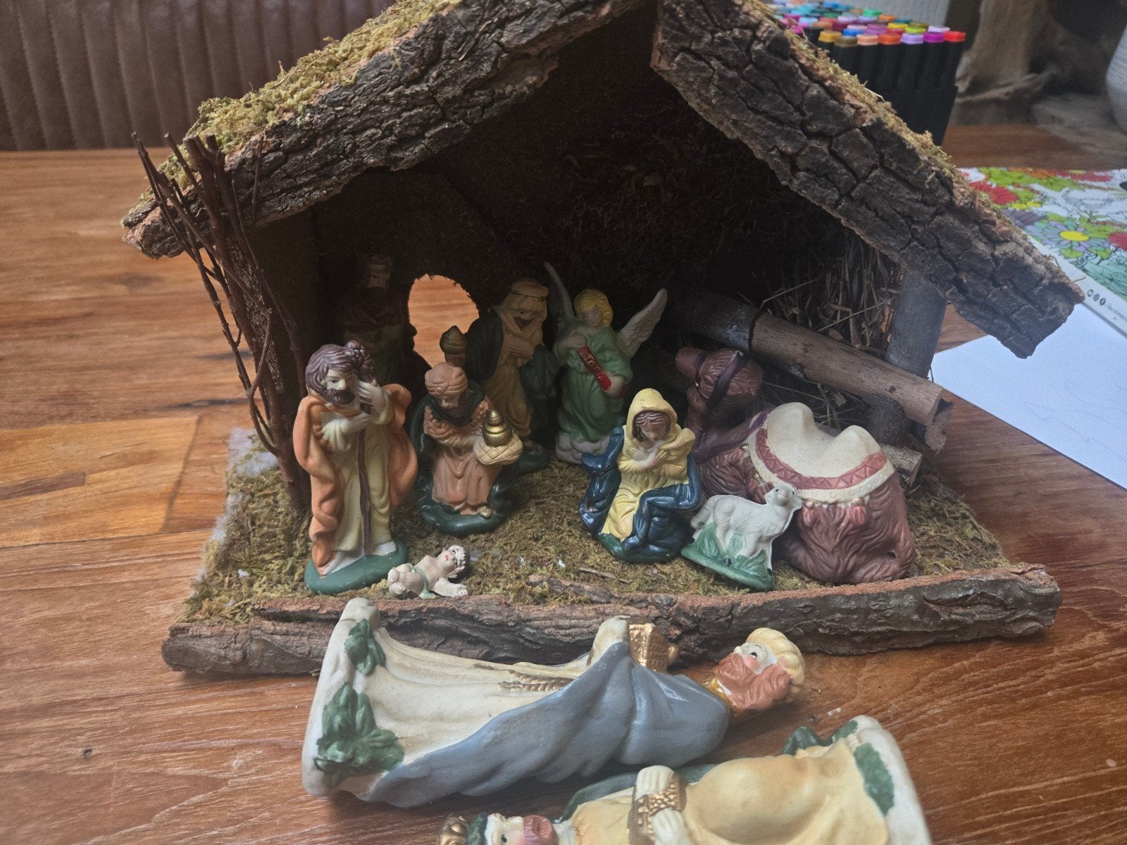 Supermooie Kerststal, compleet. Kerst Stal Erg mooi!, Ophalen of Verzenden, Gebruikt