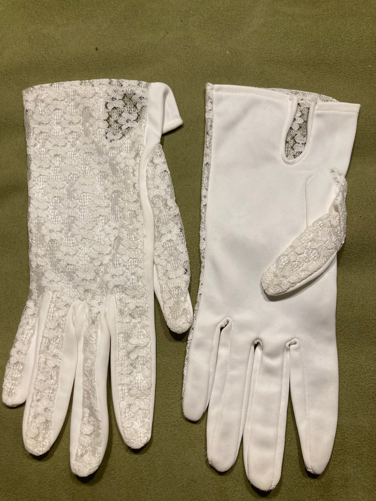 Vintage bruidshandschoenen (240225), Ophalen of Verzenden, Gedragen, Wit, Accessoires