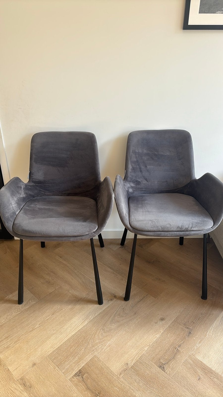Twee heerlijke eetkamerstoelen van Zuiver, Ophalen, Gebruikt, Twee, Stof