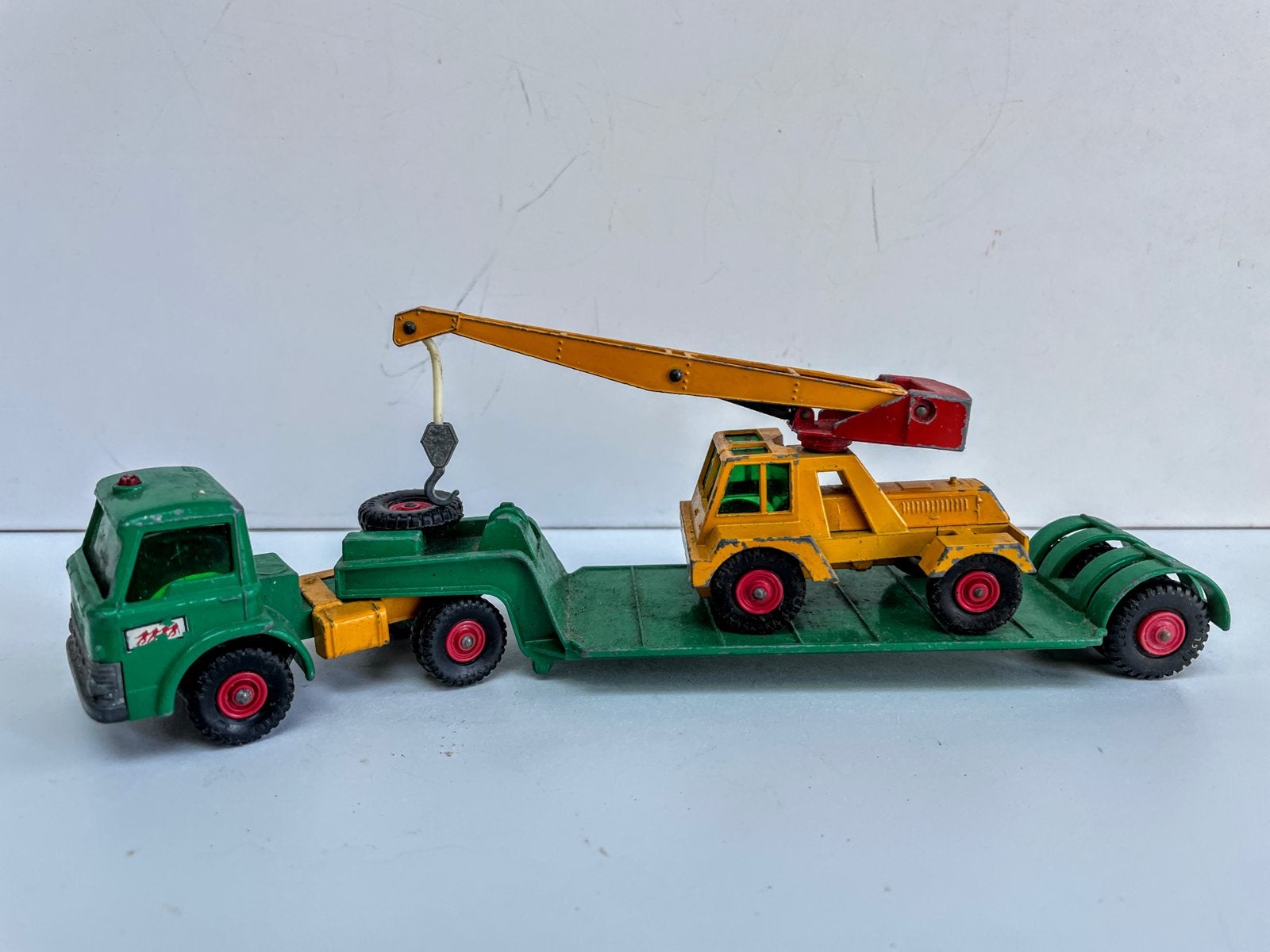 Matchbox King Size K-17 Dyson Low-Loader met Kraan, Ophalen of Verzenden, Gebruikt
