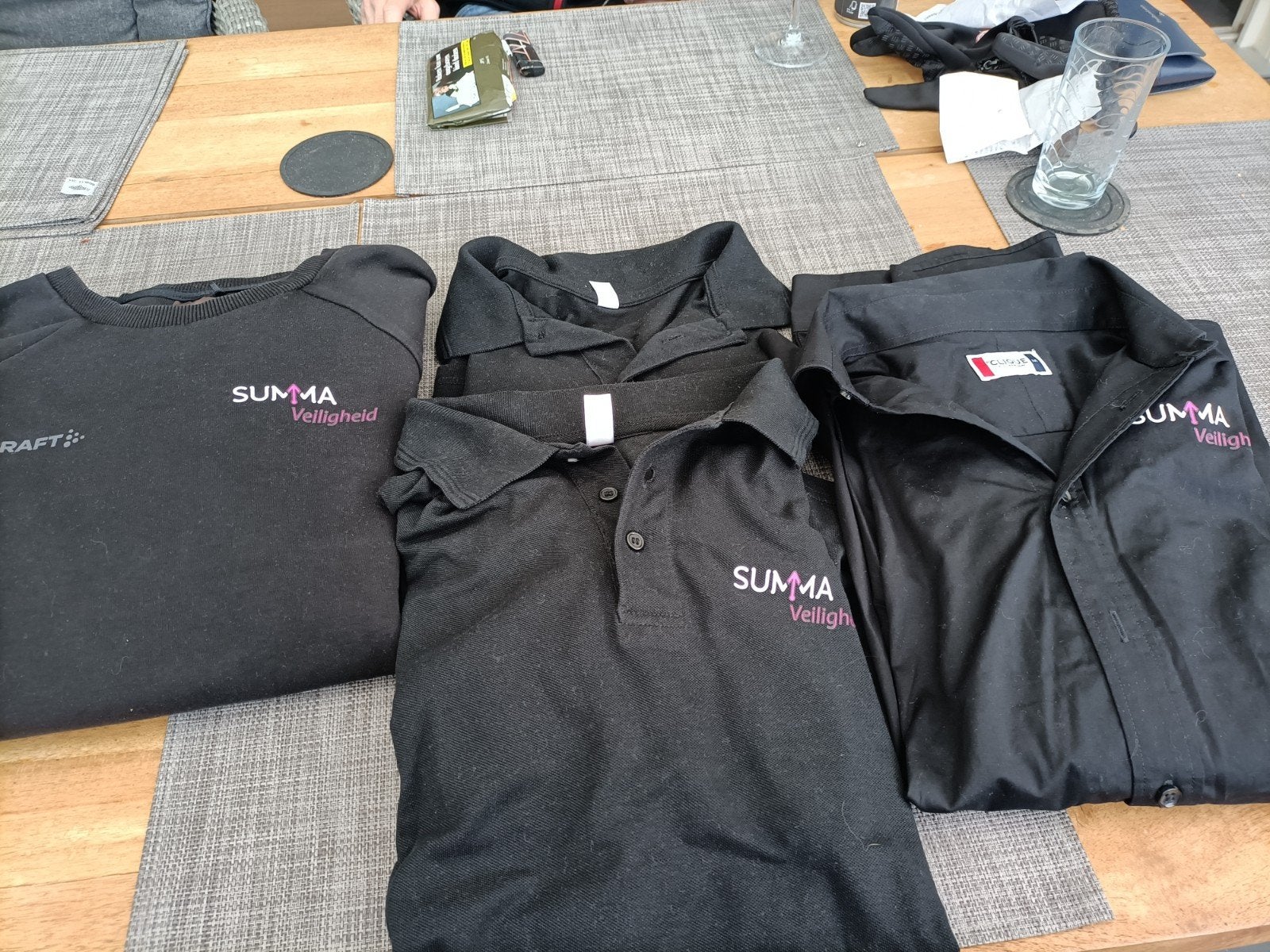 Summa College kledingpakket: sweater, polo's en blouse, Maat 48/50 (M), Zwart, Ophalen of Verzenden, Gedragen