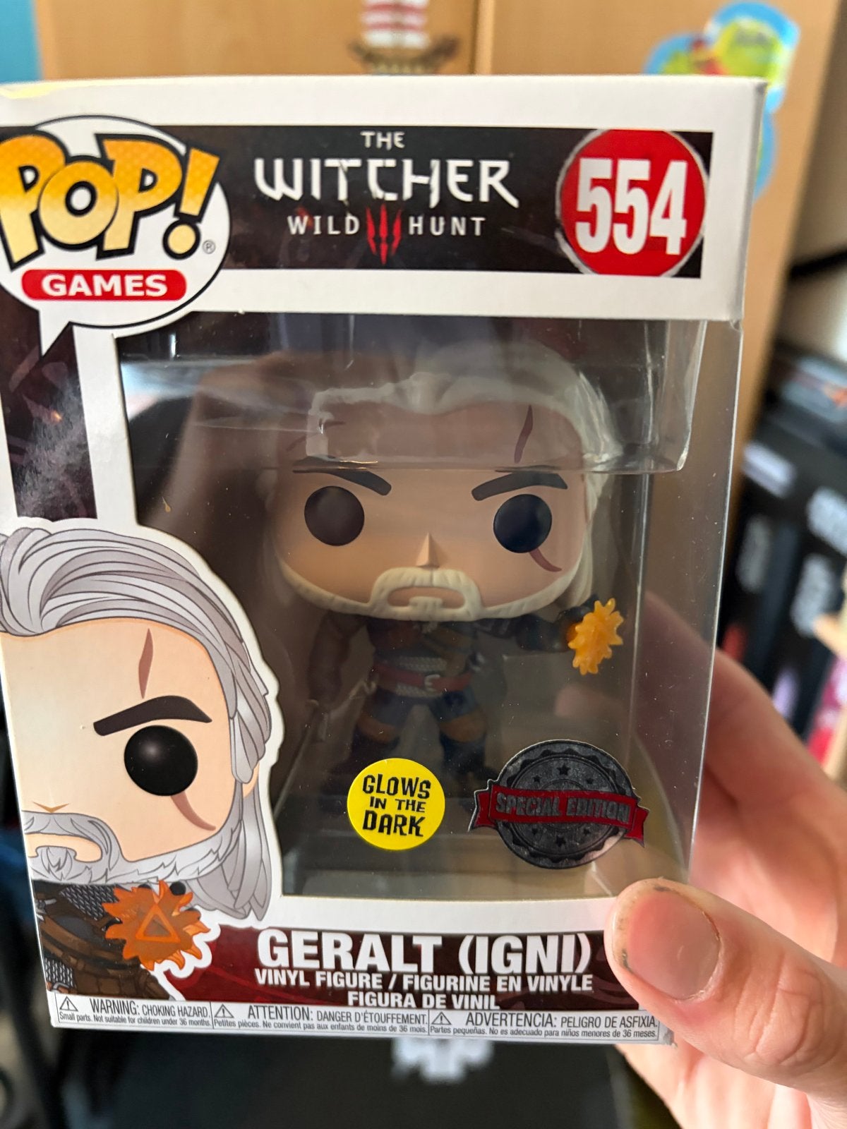 Funko Pop! The Witcher Wild Hunt Geralt (Igni) #554 GITD, Ophalen of Verzenden, Nieuw