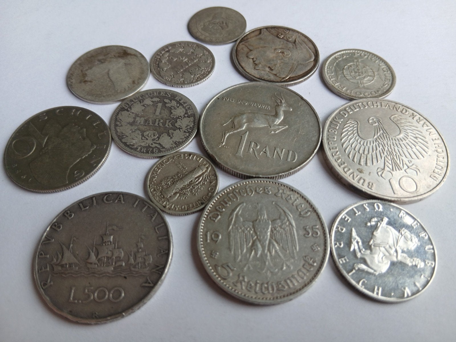 Mooi lot wereldmunten zilver, Postzegels en Munten, Verzenden, Buitenland, Munten