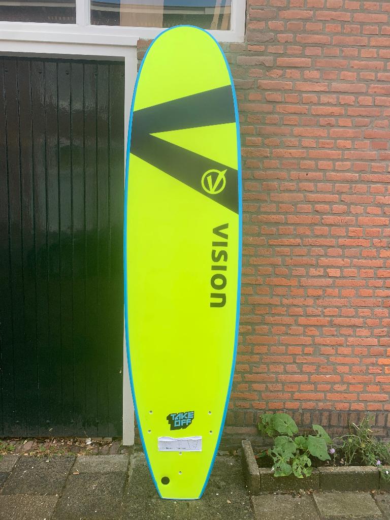 Soft surfboard vision take off 7'6, Watersport en Boten, Golfsurfen, Ophalen, Nieuw, Funboard, Met vinnen