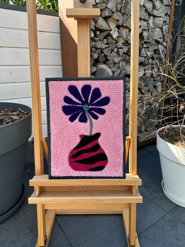 Uniek getuft wandkleed 40 cm x 30 cm, Huis en Inrichting, Woonaccessoires | Wanddecoraties, Nieuw, Wandkleed, Eigen ontwerp, Geluiddempend