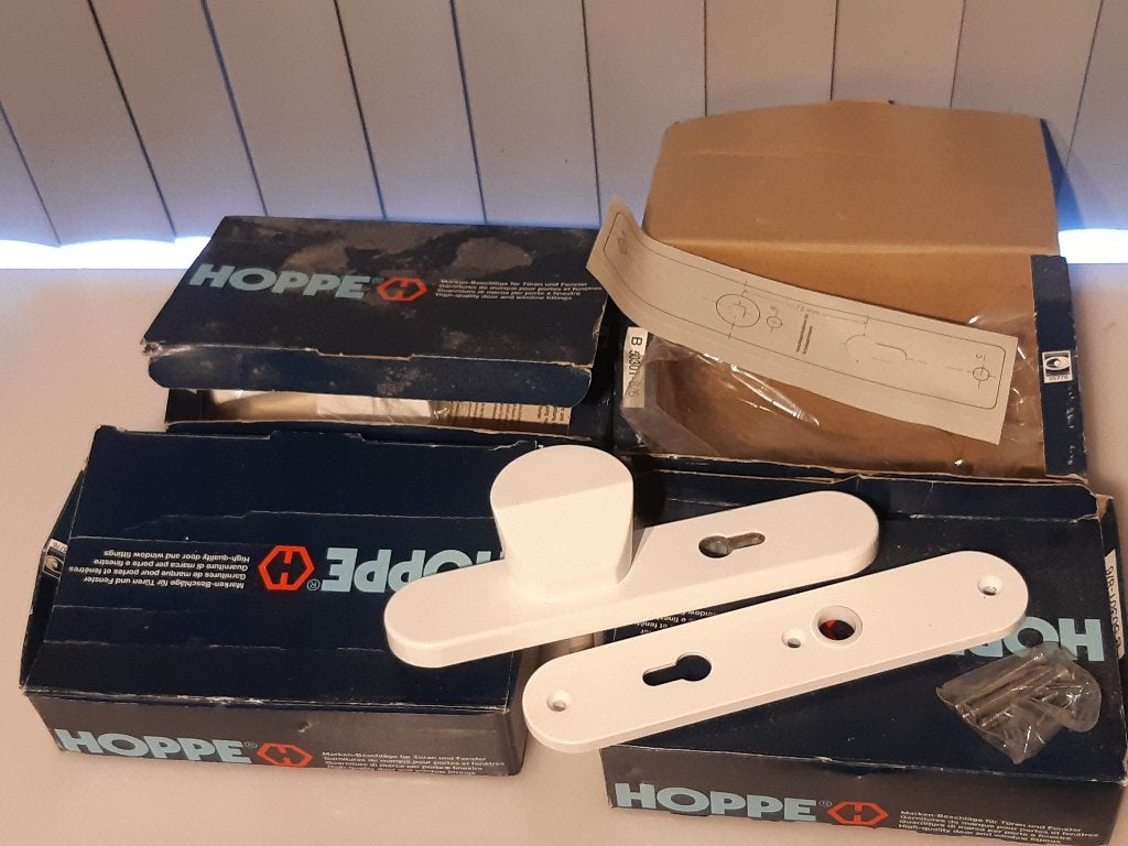 Hoppe buitendeur knop handvat massief SKG veiligheidsbeslag, Ophalen of Verzenden, Nieuw, Klink of Kruk