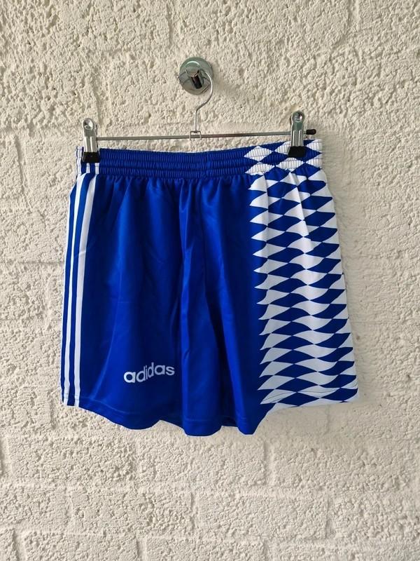 Vintage Adidas Harlekin Voetbalshort Blauw/Wit L, Maat XS of kleiner, Ophalen of Verzenden, Schoenen