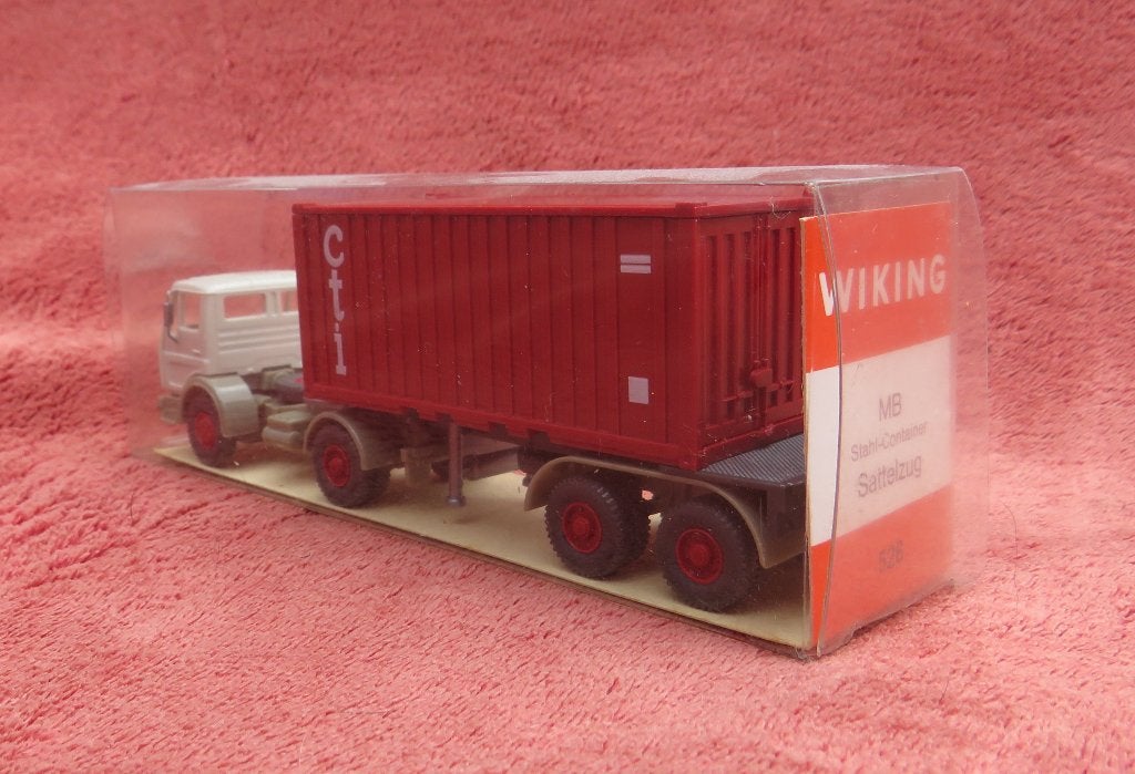 Wiking 526. Mercedes truck met CTI container, Overige merken, Gelijkstroom of Wisselstroom, Overige typen, Ophalen of Verzenden