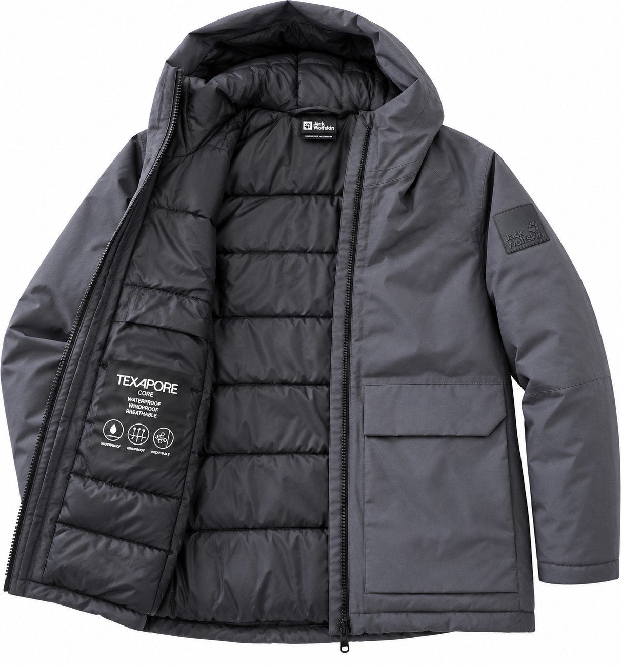 Nieuwe Jack Wolfskin jas - Grijs, Jack Wolfskin, Ophalen of Verzenden, Nieuw, Grijs