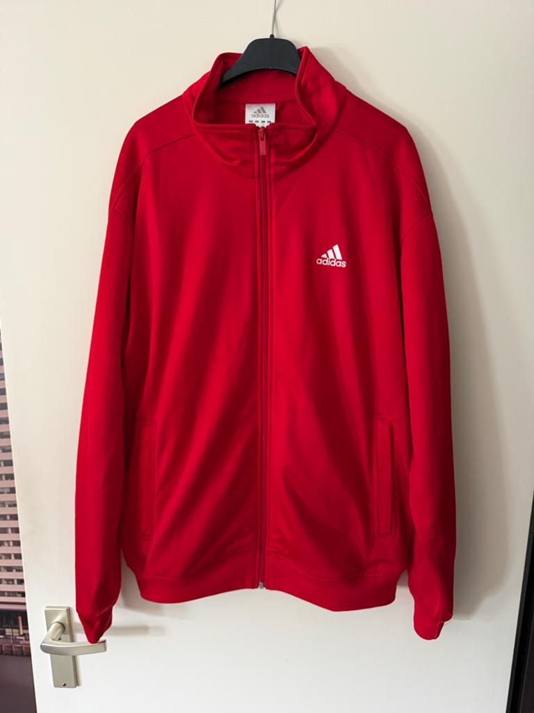 Adidas Trainingsjack Rood Maat L, Maat 52/54 (L), Fitness, Ophalen of Verzenden, Zo goed als nieuw