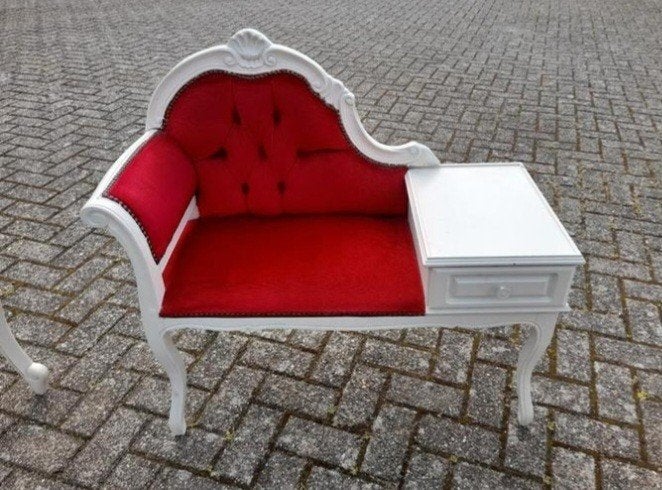 Brocante telefoon bankje in een zeer nette staat, Ophalen
