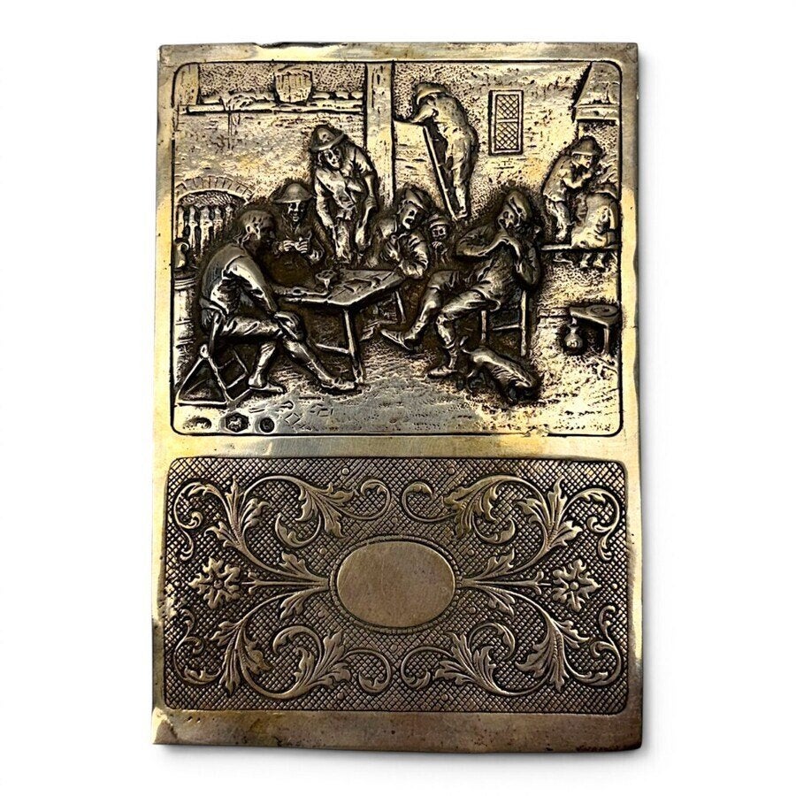 Zilveren houder voor notitieblokje, van Eldik Zutphen 1926, Ophalen of Verzenden, Zilver