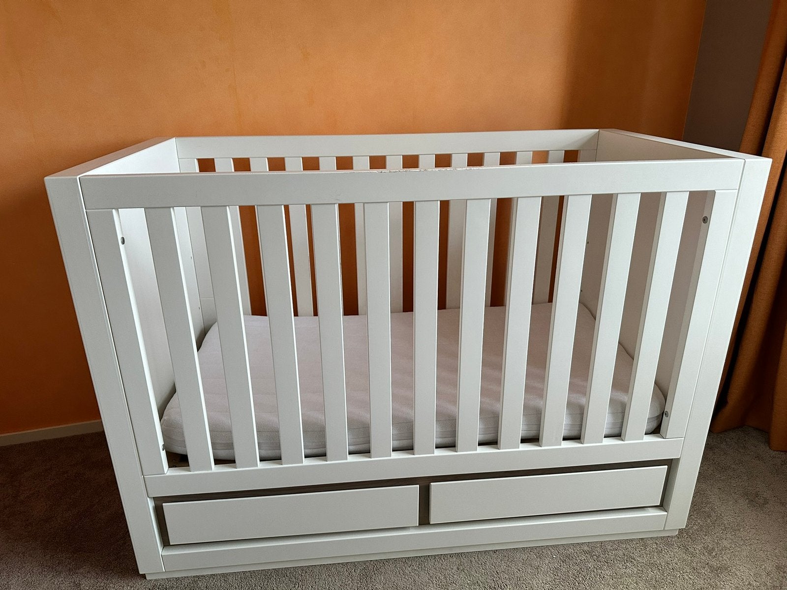 Complete babykamer, ledikant, commode, kast en wandplank, Kinderen en Baby's, Ophalen, Gebruikt, Jongetje of Meisje