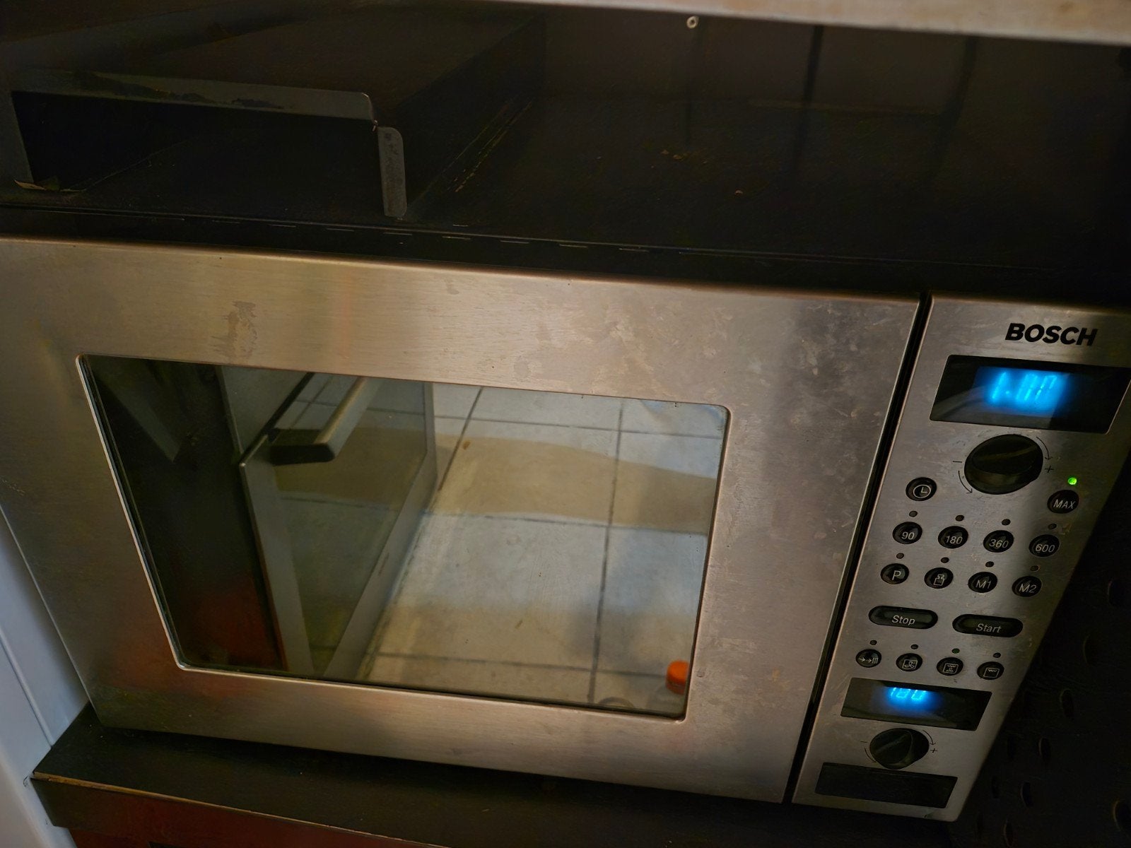 Bosch Combimagnetron - Gebruikt, RVS, Witgoed en Apparatuur, Combimagnetron, Gebruikt, 60 cm of meer, Ophalen of Verzenden