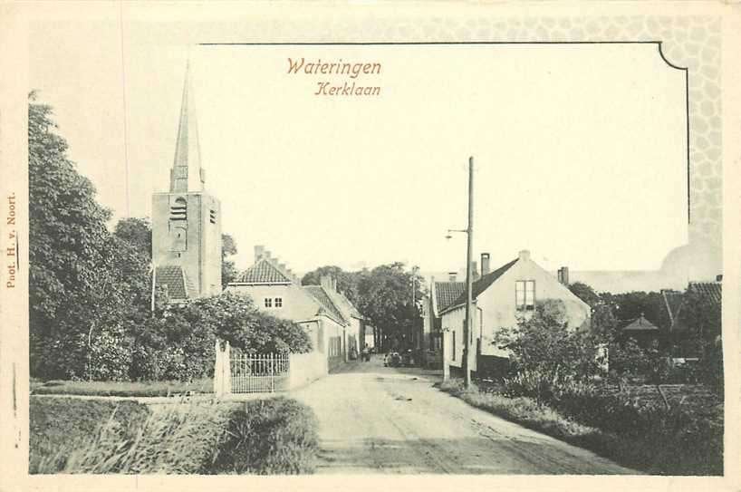 380-945-019 Wateringen Kerklaan, Verzamelen, Ansichtkaarten | Nederland, Verzenden, Voor 1920, Zuid-Holland