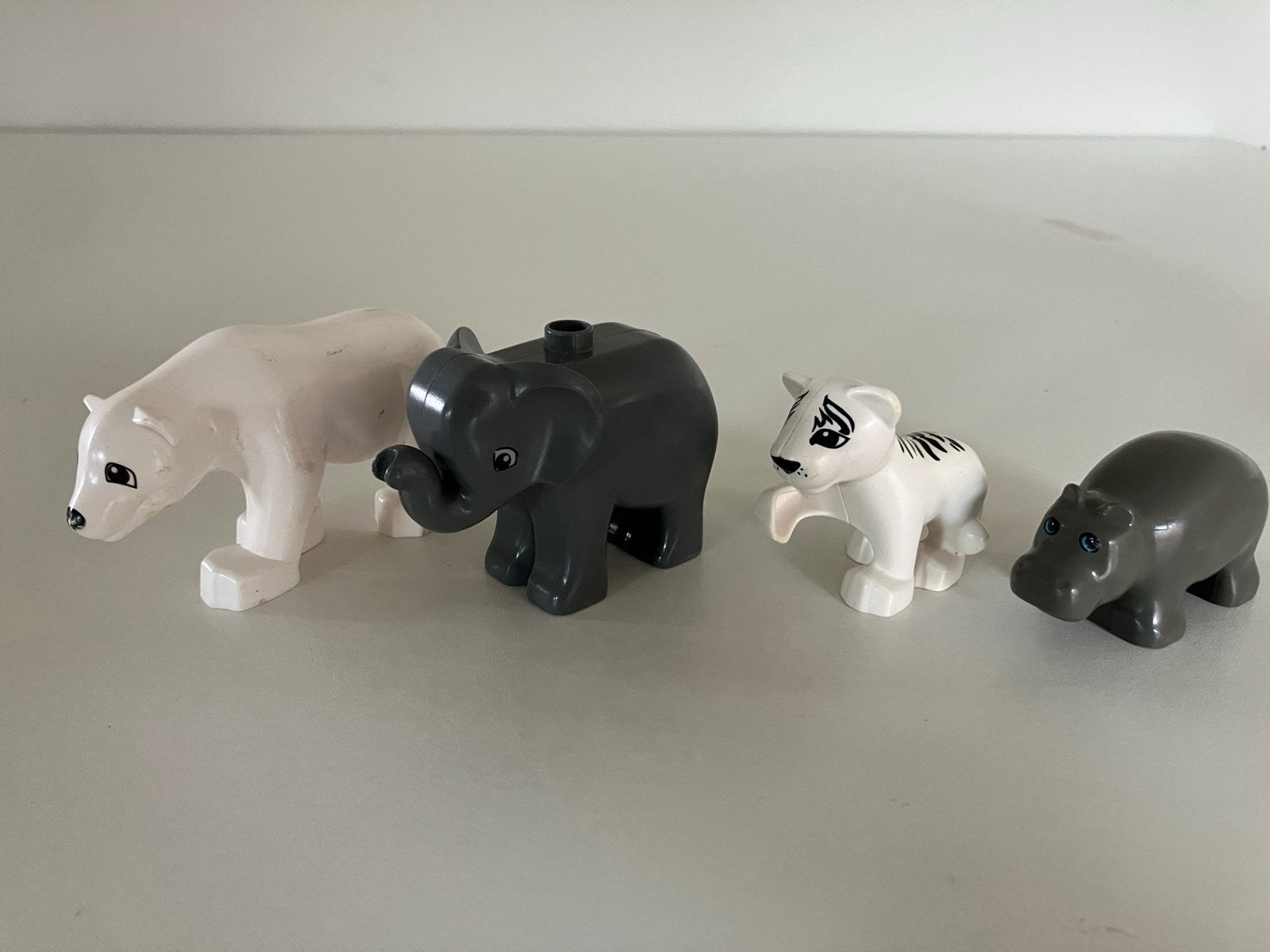 Lego Duplo Dieren: IJsbeer, Olifant, Tijgerwelp, Nijlpaard, Ophalen of Verzenden, Gebruikt, Jongen of Meisje