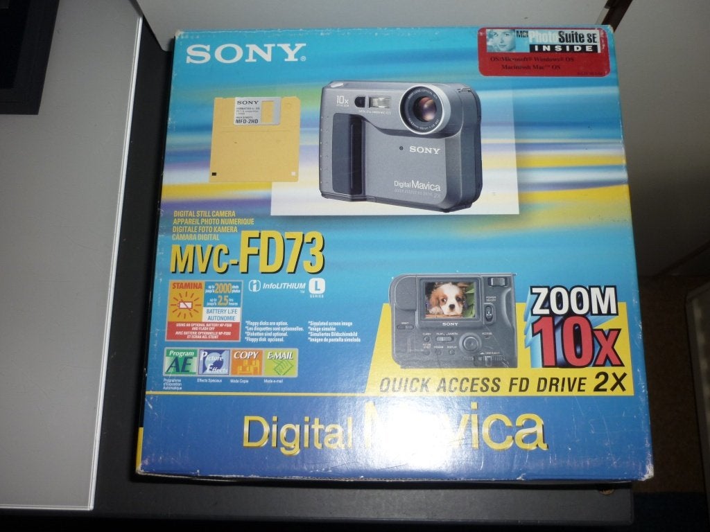 Sony Mavica FD 73 compleet met doos +papieren in goede staat, Audio, Tv en Foto, Gebruikt, Lensdop, Overige typen, Ophalen of Verzenden