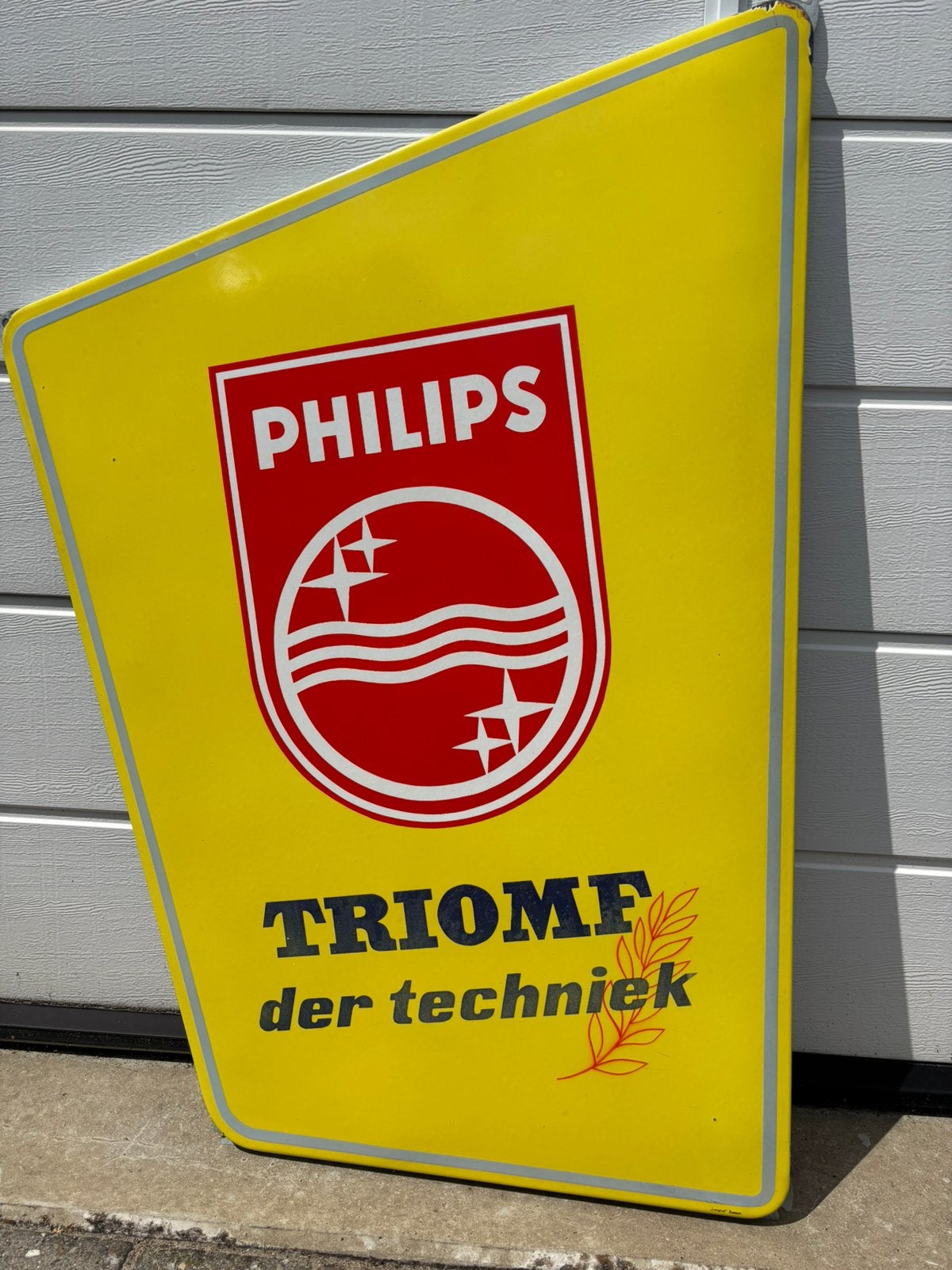 Philips emaille reclamebord, Ophalen of Verzenden, Zo goed als nieuw, Reclamebord