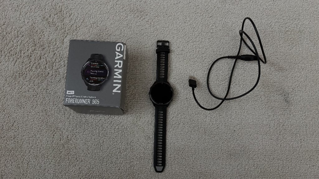 Garmin Forerunner 965 – zwart – met doos en laadkabel, Zwart, Ophalen of Verzenden, Zo goed als nieuw, GPS