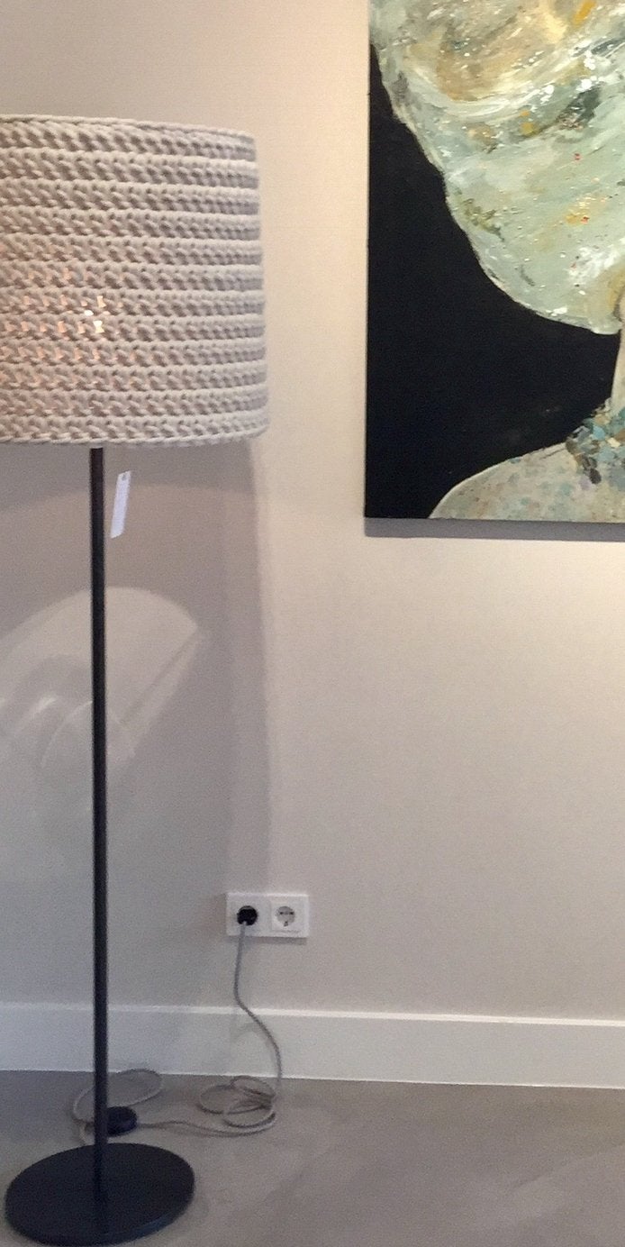 Woolthing” design lamp schapenwol kap 60 cm dia, Ophalen, Zo goed als nieuw, Minder dan 100 cm