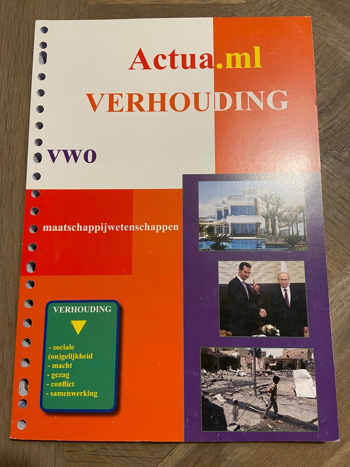 Verhouding VWO actua.ml Maatschappijwetenschappen, Boeken, Ophalen of Verzenden, Zo goed als nieuw, VWO, Overige vakken