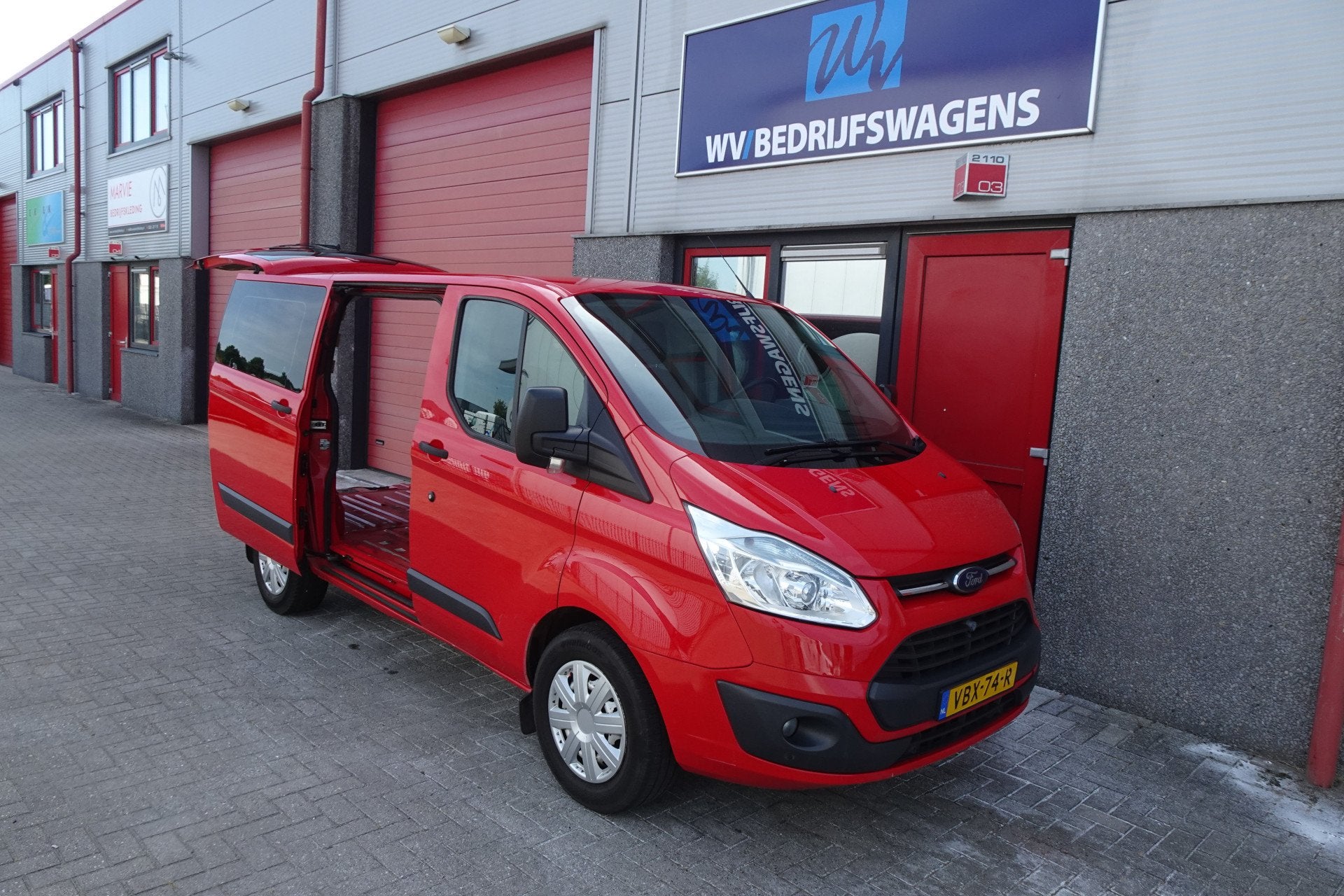 Ford Transit Custom 310 2.2 TDCI L1H1 Trend 2 x schuifdeur m, Euro 5, Stof, Gebruikt, 4 cilinders