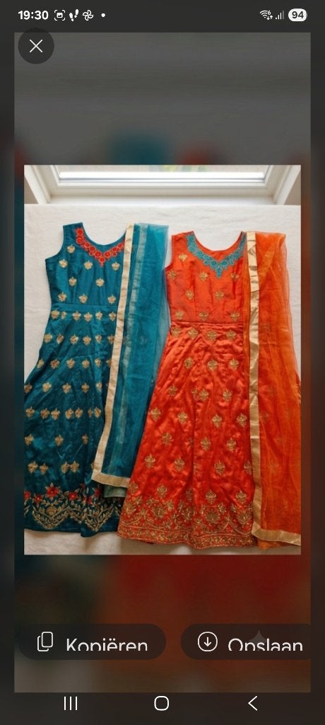 Te koop aangeboden: twee schitterende Anarkali jurken, Kleding | Dames, Jurken, Overige kleuren, Nieuw, Onbekend, Onder de knie
