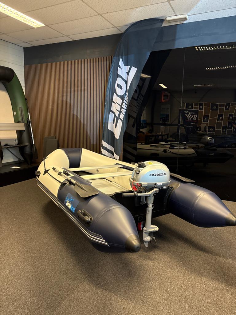 Selakos Opblaasboot met Honda 2.3 PK Buitenboordmotor, Watersport en Boten, Overige merken, Aluminium, Inclusief motor, Ophalen of Verzenden
