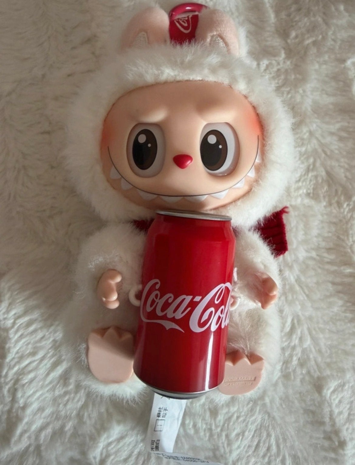POP MART x Coca-Cola Labubu "Happy Factor" Pluche Pop, Overige merken, Overige karakters, Ophalen of Verzenden, Met label