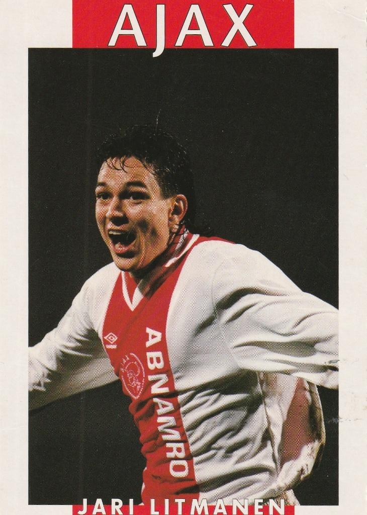 Kaart Ajax Jari Litmanen De emotie nr 23, Verzamelen, Sportartikelen en Voetbal, Ophalen of Verzenden, Gebruikt, Ajax, Poster, Plaatje of Sticker