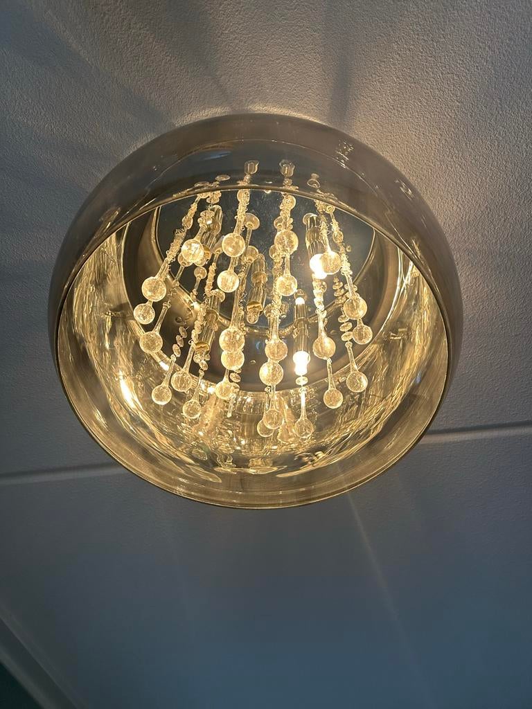 Lucide Pearl Plafondlamp 40 cm diameter - mist 2 druppels, Ophalen of Verzenden, Gebruikt, Glas
