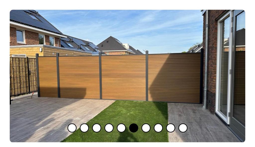 Premium composiet schuttingdelen Rhombus teak, Tuin en Terras, Schuttingen, Ophalen, Kunststof, 1 tot 2 meter, Minder dan 3 meter
