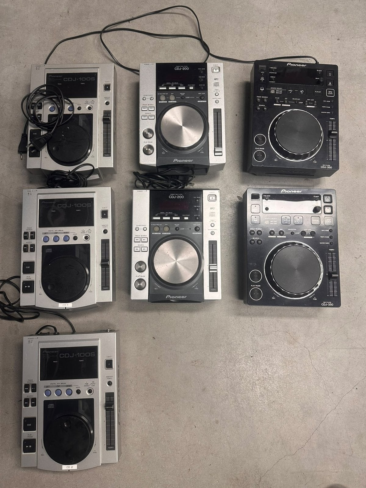 Pioneer CDJ partij 7 stuks | CDJ-100S / 200 / 350 | Ongetest, Ophalen, Gebruikt, Pioneer