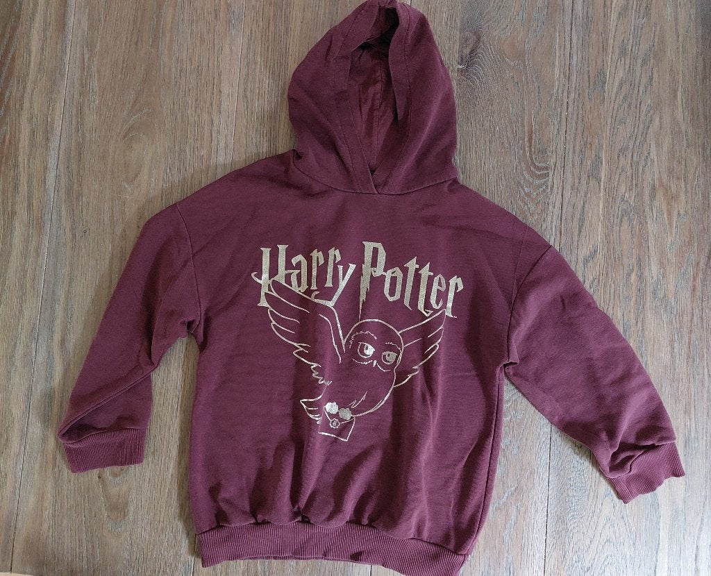 Sweater hoodie Harry Potter Hedwig – maat 128, Gebruikt, C&A, Jongen of Meisje, Trui of Vest