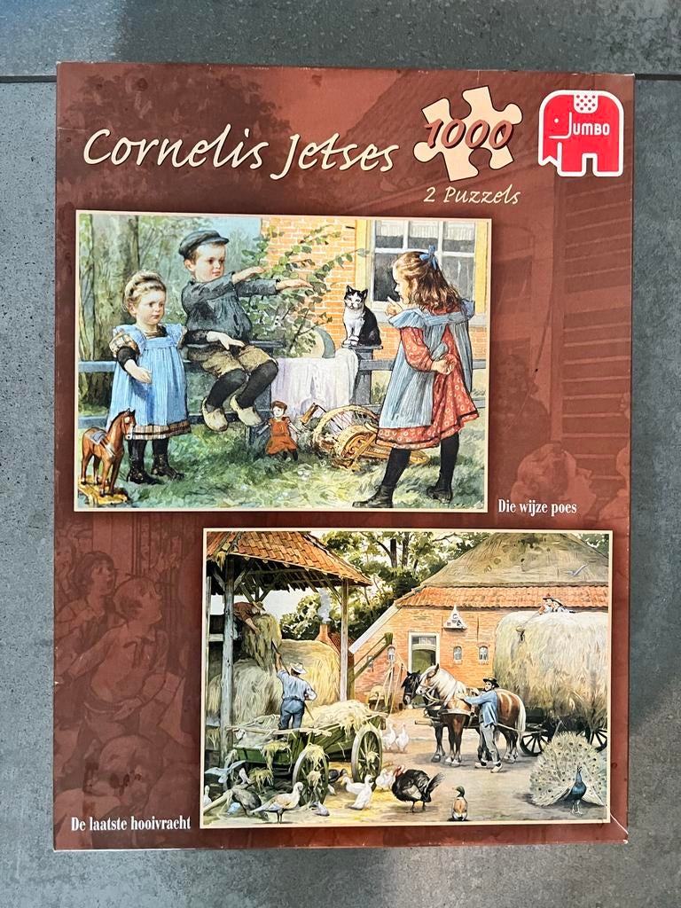 Jumbo Cornelis Jetses Puzzel - 2x 1000 stukjes, Ophalen, 500 t/m 1500 stukjes, Gebruikt, Legpuzzel