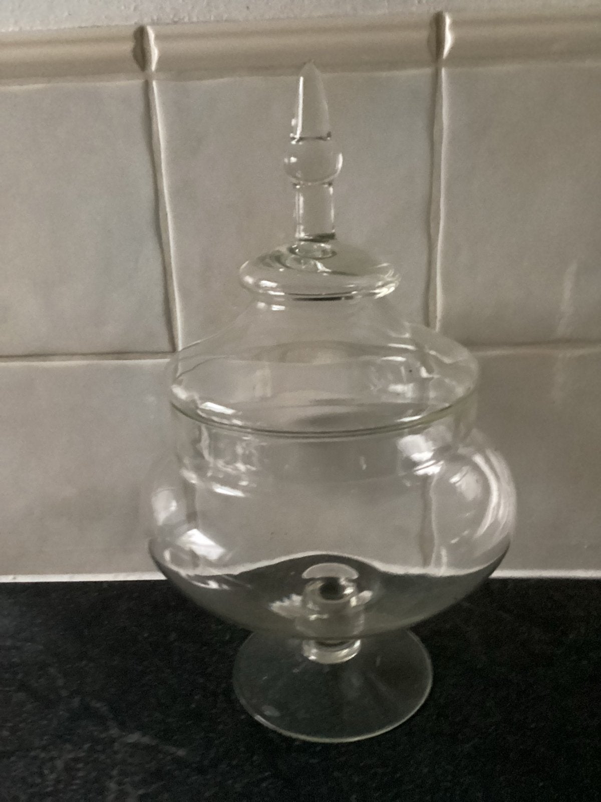Glazen bonboniere met deksel, Antiek en Kunst, Ophalen
