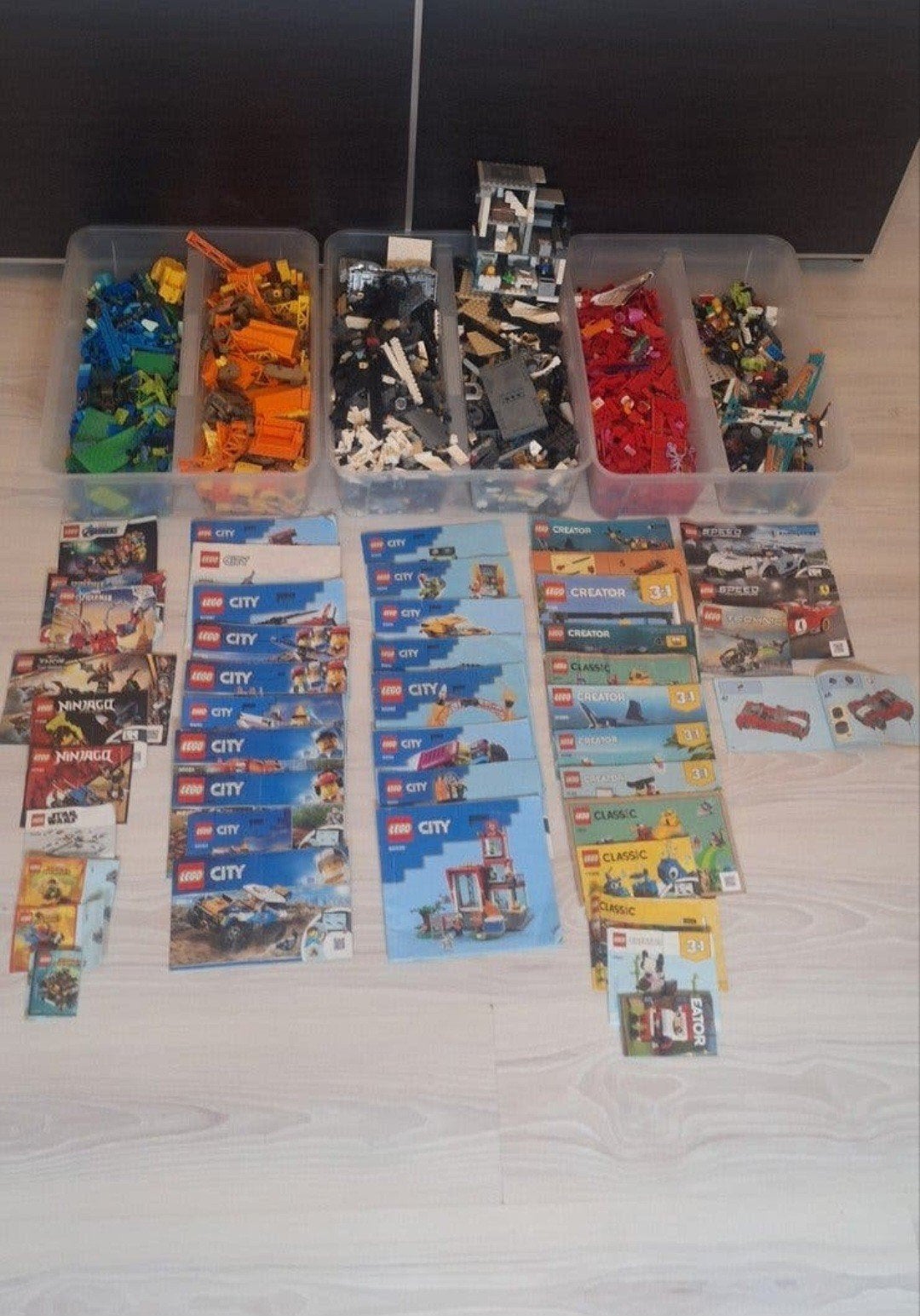 Grote partij lego inclusief veel bouw boekjes, Ophalen, Overige thema's, Lego, Zo goed als nieuw