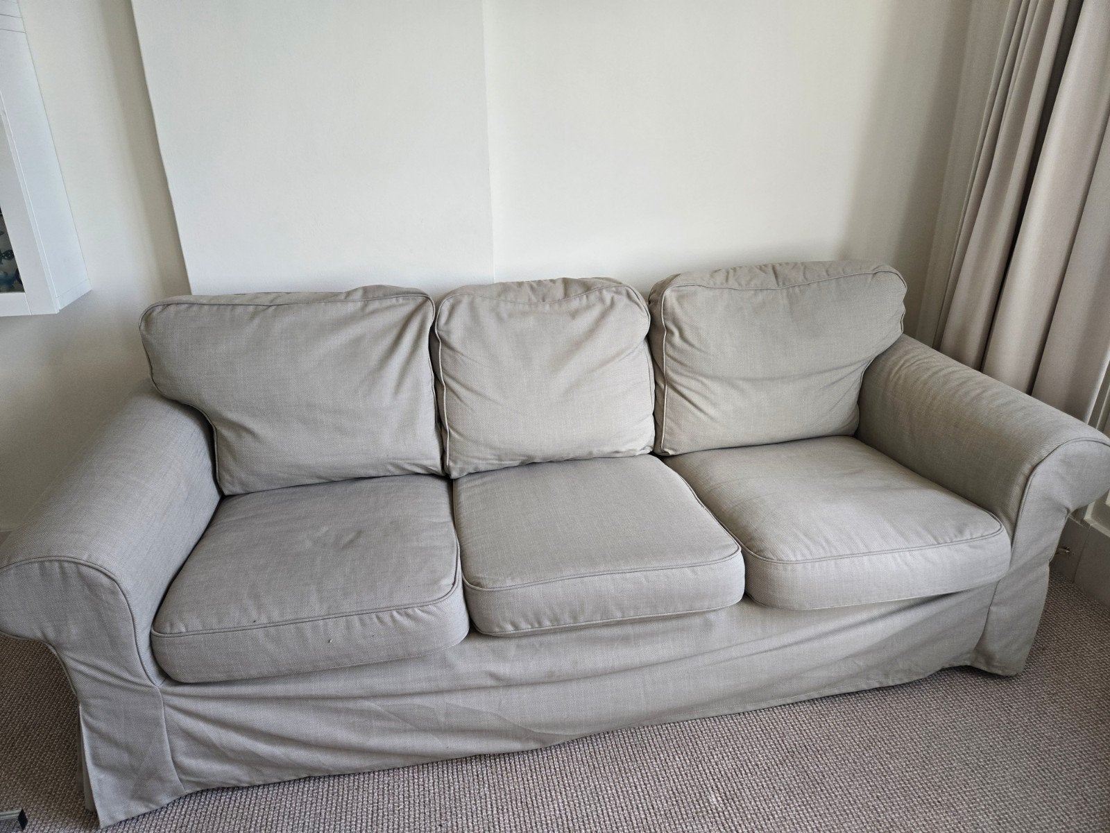 ikea ektorp 3 zits bank, Ophalen, Gebruikt, Tweepersoons, 75 tot 100 cm