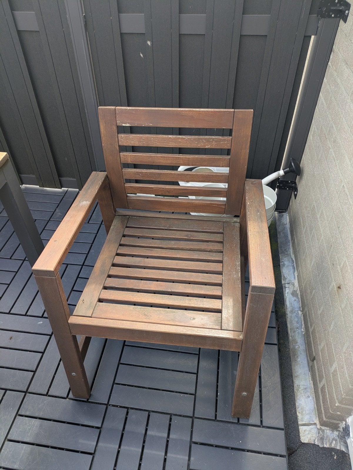 2 x houten tuinstoel, lees beschrijving, Ophalen, Gebruikt, Hout