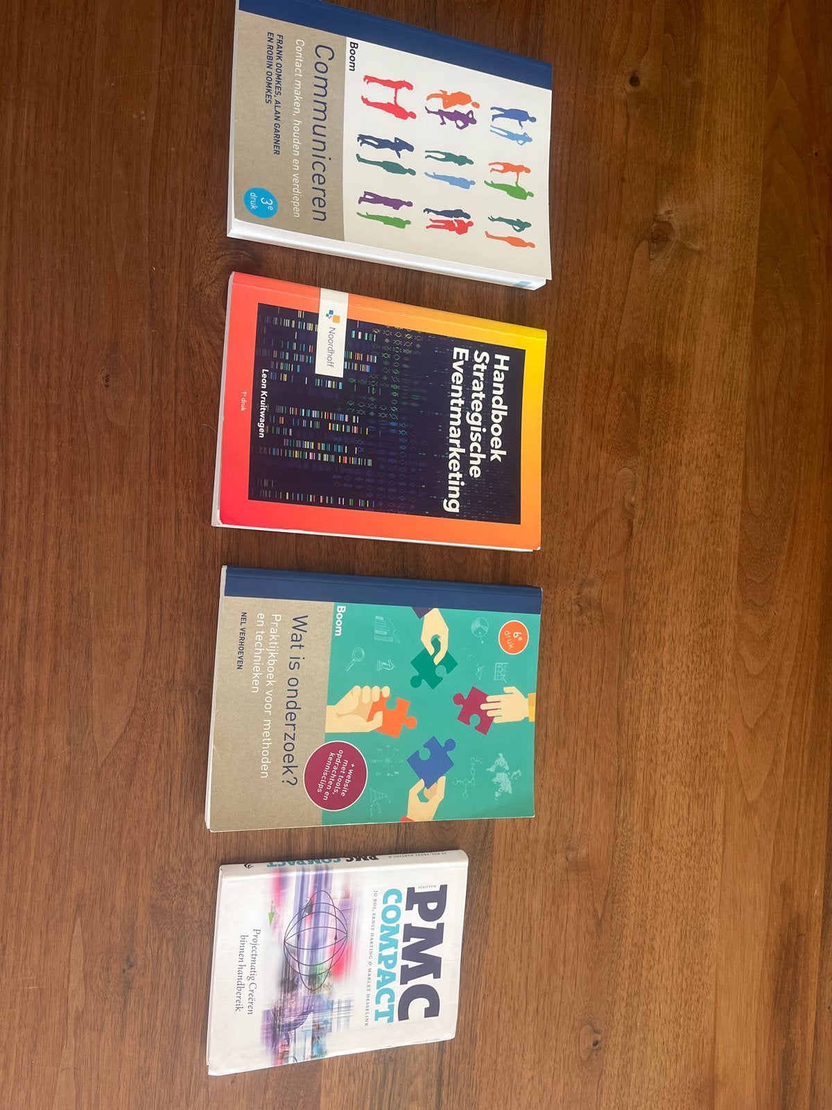 Diverse studieboeken: Communiceren, Eventmarketing, Onderzoe, Boeken, Ophalen, Gamma, Zo goed als nieuw, HBO