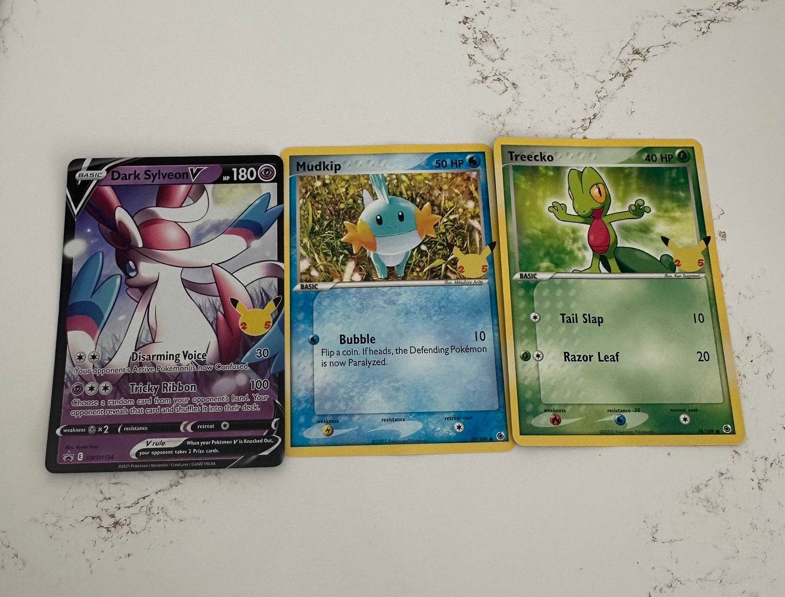 Oversized Dark Sylveon, Mudkip en Treecko Celebrations, Ophalen of Verzenden, Zo goed als nieuw