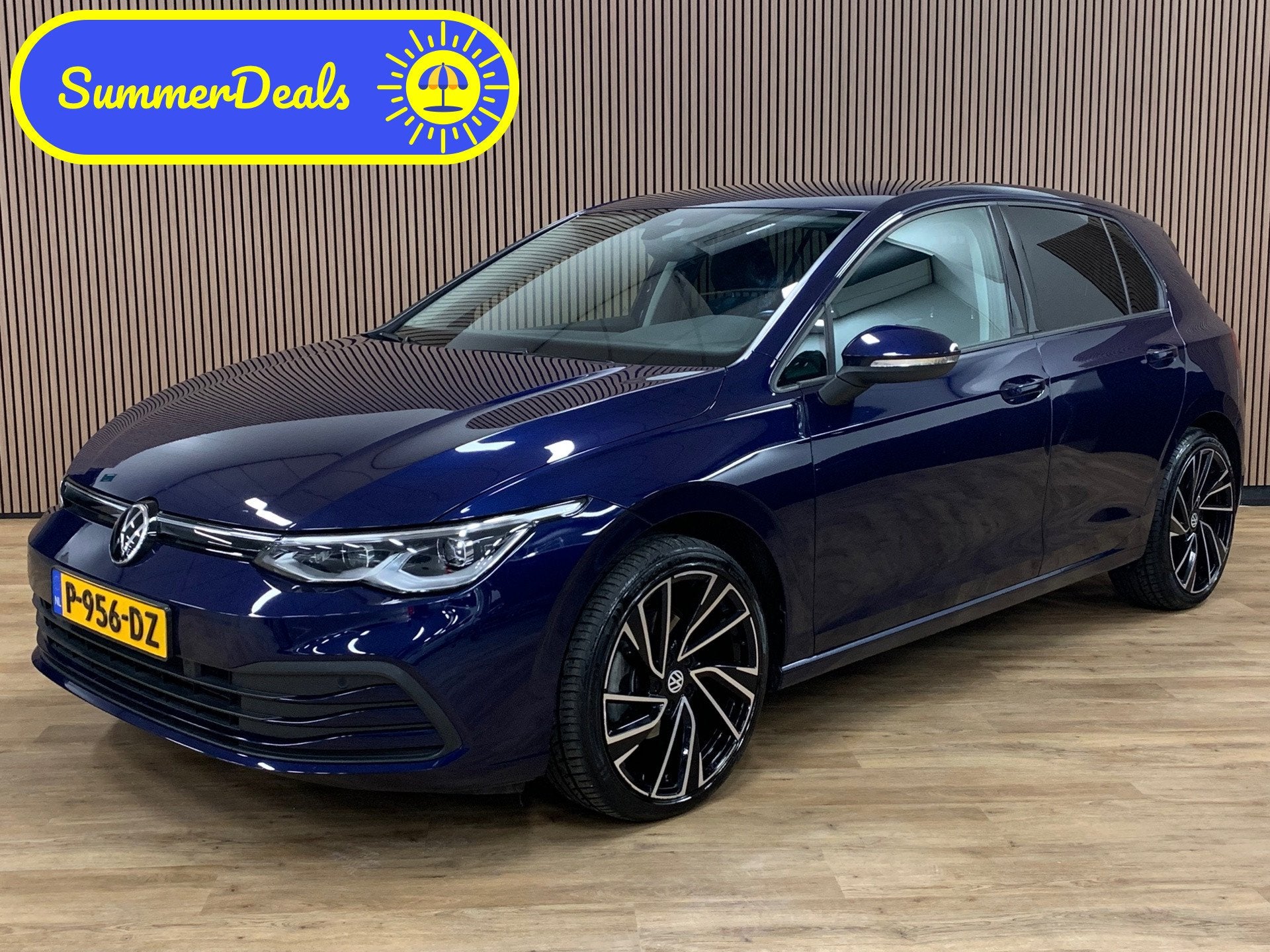Volkswagen Golf 1.5 eTSI R-Line|LED|Automaat|Sfeerverlichtin, Stof, 4 cilinders, 150 pk, Blauw