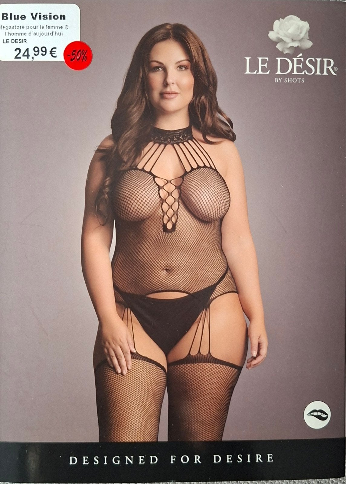 Le Désir bodystocking zwart, XXL-5XL, Le désir, Ophalen of Verzenden, Zwart, Body of Korset