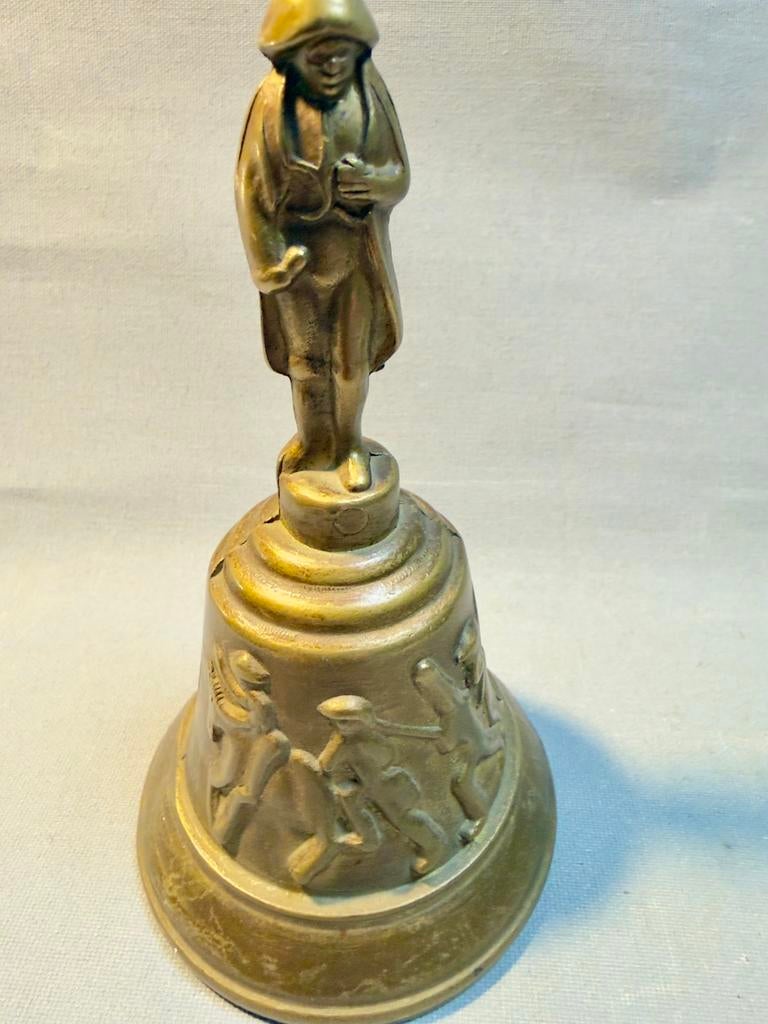 Messing Bel  H. 13 cm #Tafelbel #Brons, Antiek en Kunst, Ophalen of Verzenden, Brons